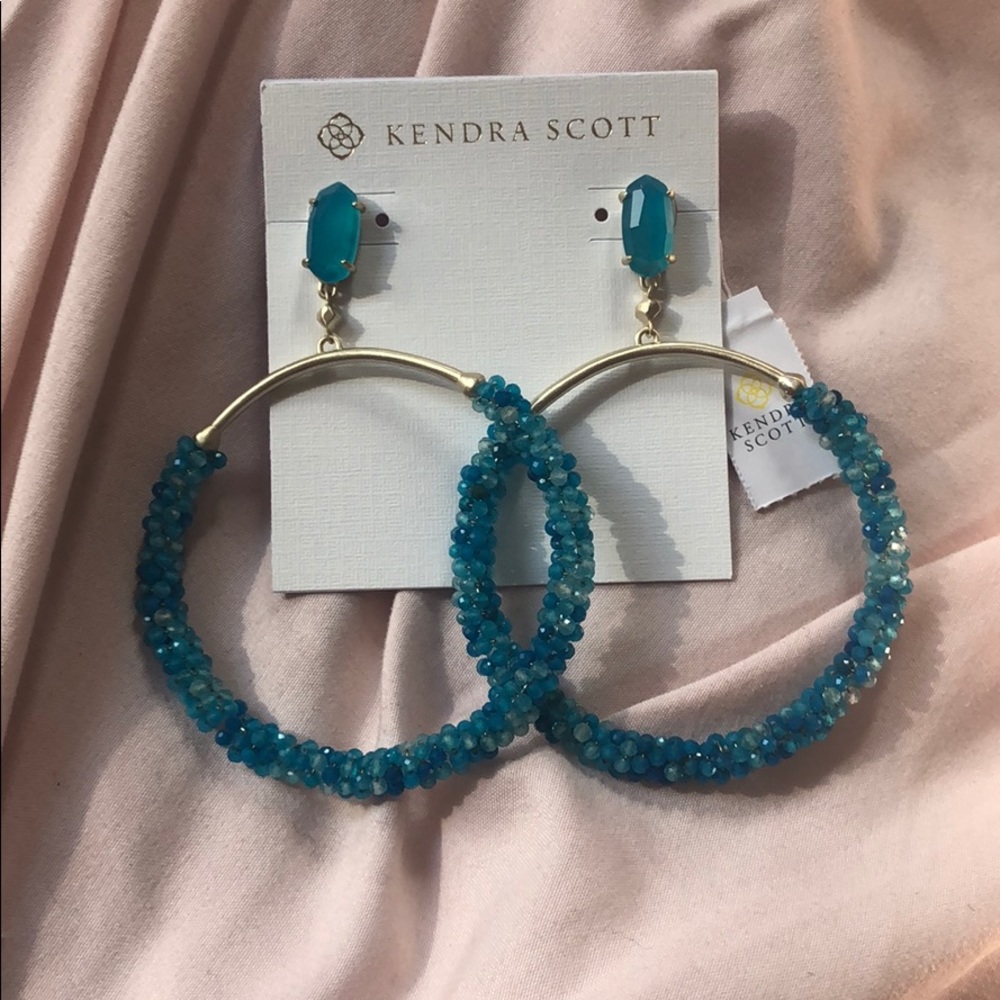 Beaded hoop earrings
